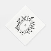 Black Monogram スタンダードランチョンナプキン (角)