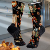 Black Monogram Nurse Autumn Essentials Crew Socks ソックス
