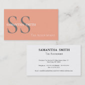 Black Monogram Tax Accountant 名刺 (正面/裏面)