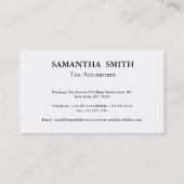 Black Monogram Tax Accountant 名刺 (裏面)