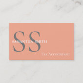 Black Monogram Tax Accountant 名刺 (正面)