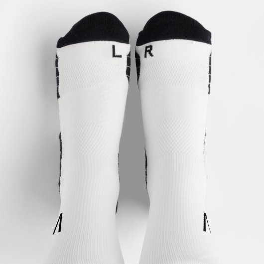 Black Monogram White Socks ソックス (上部)