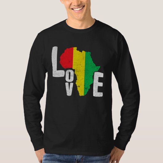 Black Month History Love Africa Tシャツ (正面)