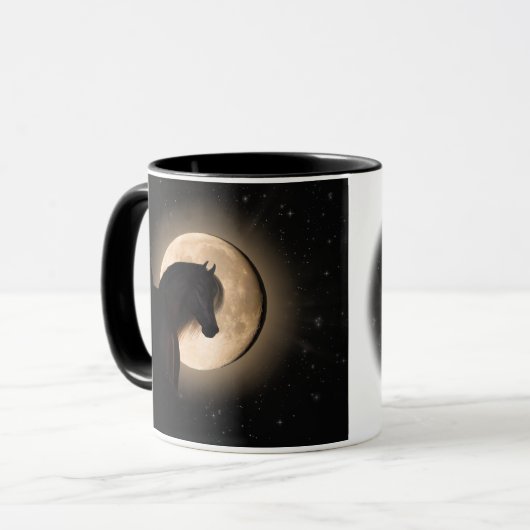 Black Moon Horse 2-sided Mug マグカップ (正面左)