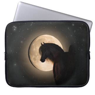 Black Moon Shine Horse Laptop Sleeve ラップトップスリーブ