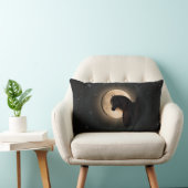 Black Moon Shine Horse Throw Pillow ランバークッション (椅子)