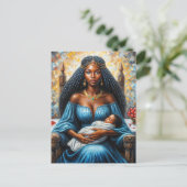 Black Mother With Baby Erzulie Art ポストカード (スタンド正面)