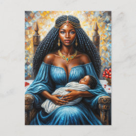 Black Mother With Baby Erzulie Art ポストカード