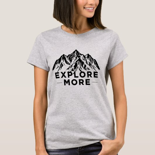 Black Mountain Peak Explore More Minimalist Hiking Tシャツ (正面)