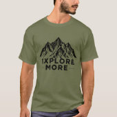 Black Mountain Peak Explore More Minimalist Hiking Tシャツ (正面)