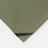 Black Mountain Peak | Modern Moss Green Hiking フリースブランケット (角)