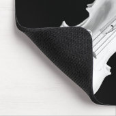 BLACK-MOUSEPADの白いバイオリン マウスパッド (コーナー)
