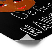 Black Mrs Claus Santa Define Naughty Black Family  ポスター (角)