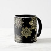 Black Mug with gold Medallions マグカップ (正面右)