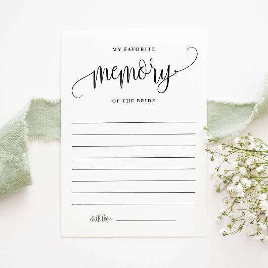 Black My お気に入りの Memory of the Bride Card 招待状