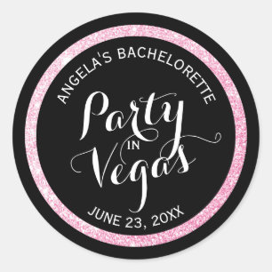 Black n Pinkグリッターパーティーin Vegasバチェロレッテ ラウンドシール