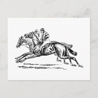 BLACK n WHITE DERBY INVITATION ポストカード