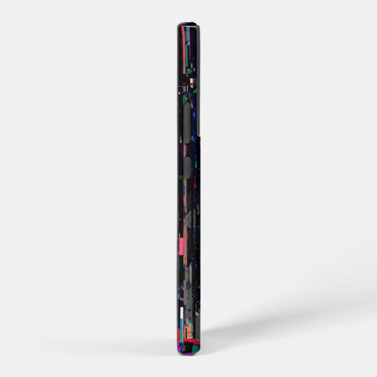 Black Neon Digital Glitch Samsung Galaxyケース (右側面)