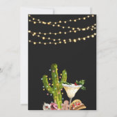 Black Neon Mexican Feliz Navidad Holiday Fiesta 招待状 (裏面)