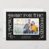 Black New Home for the Holidays Photo  シーズンカード (正面)
