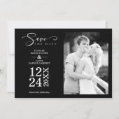 Black Nice Modern Romantic Wedding Photo (正面)