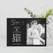 Black Nice Modern Romantic Wedding Photo (スタンド正面)