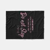 Black Nk Motivational Quote Confucius Dont Stop フリースブランケット (正面(横))