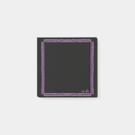 Black Notes with Fluorescent Pink Border ポストイット