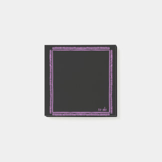 Black Notes with Fluorescent Pink Border ポストイット