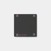 Black Notes with Pink & Purple Tiles ポストイット (正面)