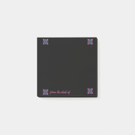 Black Notes with Pink & Purple Tiles ポストイット