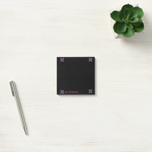 Black Notes with Pink & Purple Tiles ポストイット (オフィス)