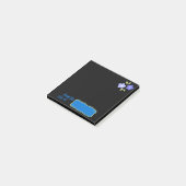Black Notes with Purple Flowers ポストイット (アングル)