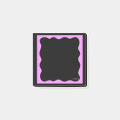 Black Notes with Squiggly Pink Frame  ポストイット (正面)