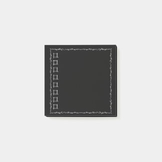 Black Notes with White To Do Boxes ポストイット