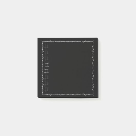 Black Notes with White To Do Boxes ポストイット (正面)