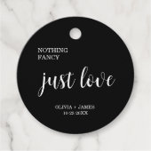 Black Nothing Fancy Just Love Wedding フェイバータグ (正面)