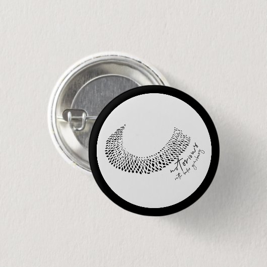 Black Notorious RBG Women Right 缶バッジ (正面&裏面)