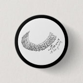 Black Notorious RBG Women Right 缶バッジ (正面)