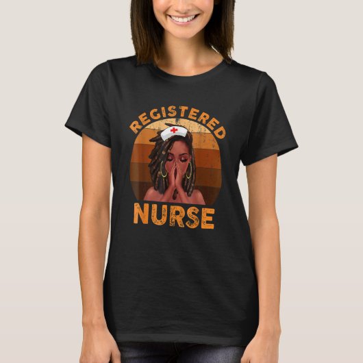 Black Nurse Black Girl Magic Strong For Black Hist Tシャツ (正面)