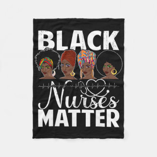 Black Nurses Problem - African American Afro Nurse フリースブランケット
