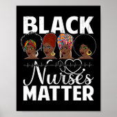 Black Nurses Problem - African American Afro Nurse ポスター (正面)
