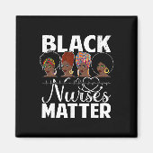 Black Nurses Problem - African American Afro Nurse マグネット (正面)