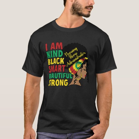 Black Nursing Home Administrator African American Tシャツ (正面)
