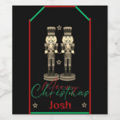 Black Nutcracker Soldier Name ワインラベル (シングルラベル)