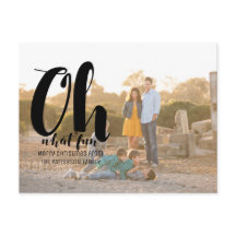 Black Oh Whatおもしろいホリデー写真はがき