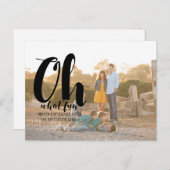 Black Oh Whatおもしろいホリデー写真はがき シーズンポストカード (正面/裏面)