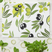 Black Olives  キッチンタオル (折り畳み)