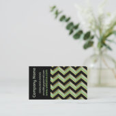 Black on エレガント Apple Green ZigZag Business 名刺 (スタンド正面)