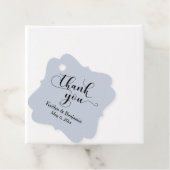 Black on 結婚 Dusty Blueエレガント Thank You Thank フェイバータグ (インサイチュ)
